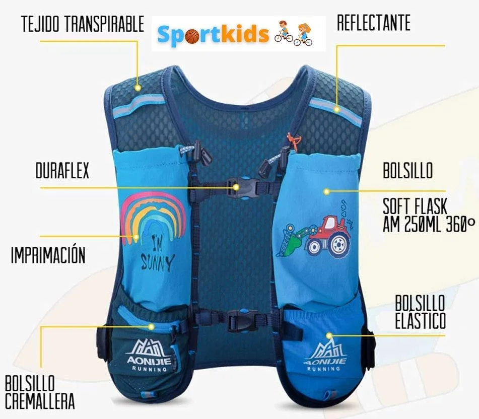 chaleco hidratación infantil